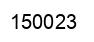 Number 150023 black image