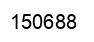 Number 150688 black image