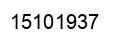 Number 15101937 black image
