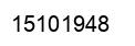 Number 15101948 black image