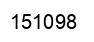 Number 151098 black image