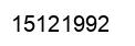 Número 15121992 imagen negro