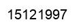 Número 15121997 imagen negro
