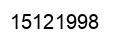 Número 15121998 imagen negro
