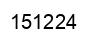 Number 151224 black image