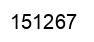 Number 151267 black image