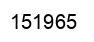 Number 151965 black image
