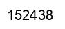 Number 152438 black image