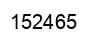 Number 152465 black image