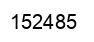 Number 152485 black image