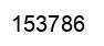 Number 153786 black image