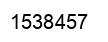Number 1538457 black image