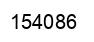 Number 154086 black image