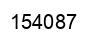 Number 154087 black image