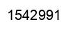 Number 1542991 black image