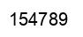 Number 154789 black image