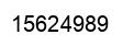 Number 15624989 black image