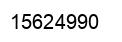 Number 15624990 black image