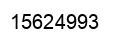 Number 15624993 black image