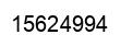 Number 15624994 black image