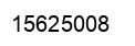 Number 15625008 black image