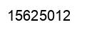 Number 15625012 black image