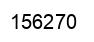 Number 156270 black image