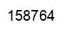 Number 158764 black image