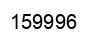 Number 159996 black image