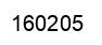 Number 160205 black image