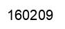 Number 160209 black image