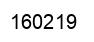 Number 160219 black image