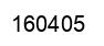 Number 160405 black image