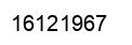 Number 16121967 black image