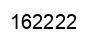 Number 162222 black image
