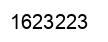 Number 1623223 black image