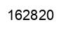 Number 162820 black image