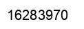 Number 16283970 black image