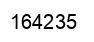 Number 164235 black image