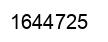 Number 1644725 black image