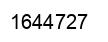 Number 1644727 black image
