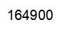 Number 164900 black image