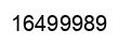 Number 16499989 black image