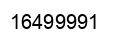 Number 16499991 black image
