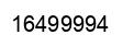 Number 16499994 black image