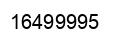 Number 16499995 black image
