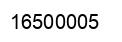 Number 16500005 black image