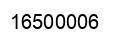 Number 16500006 black image