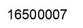 Number 16500007 black image