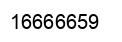 Number 16666659 black image